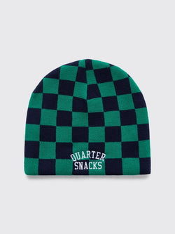 Quartersnacks Checkerboard Beanie Green / Blue