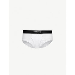  Tom Ford Logo-print slim-fit stretch-cotton briefs