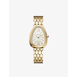 Bvlgari 103147 Serpenti Seduttori 18ct yellow-gold and diamond quartz watch