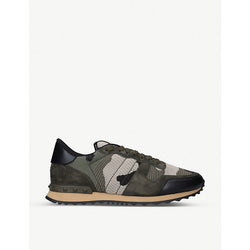  Valentino Garavani Full leather camouflage trainers