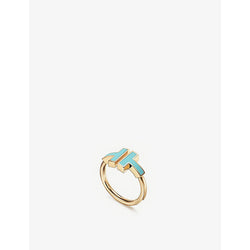 Tiffany & Co Tiffany T Square 18ct rose-gold and tuquoise ring