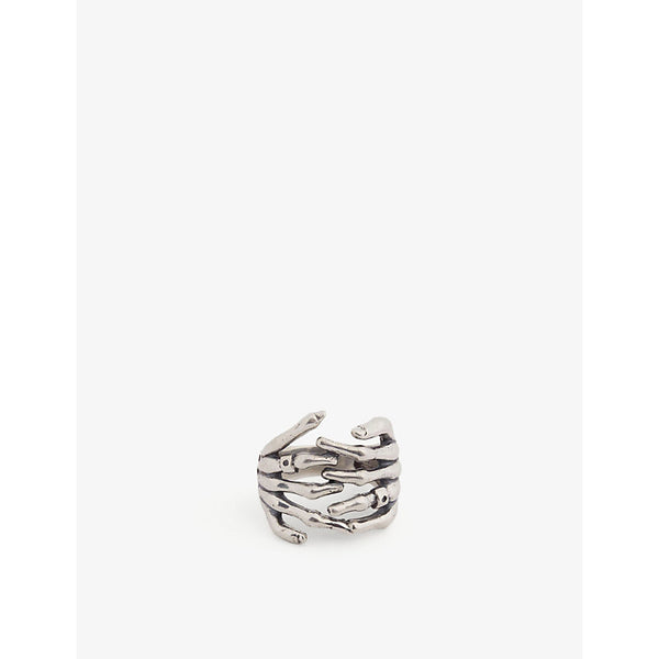 Serge Denimes Skeleton hands sterling silver ring