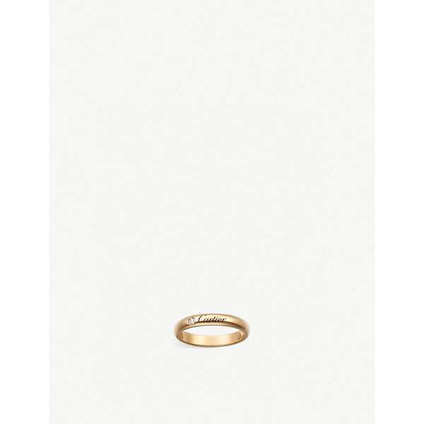 C de Cartier 18ct rose-gold and diamond wedding ring