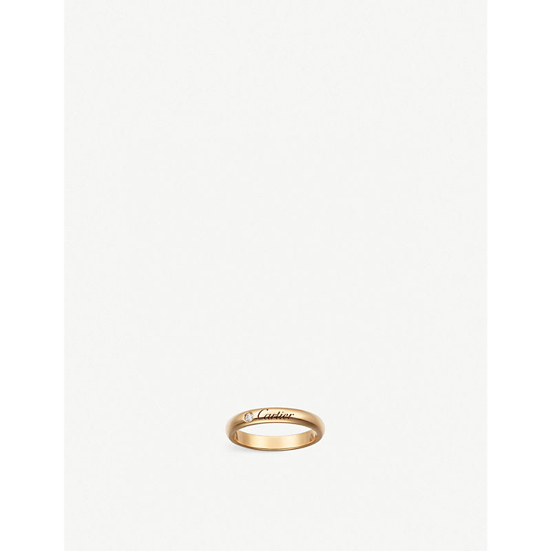 C de Cartier 18ct rose-gold and diamond wedding ring