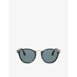  Persol PO3108S Typewriter Edition round-frame acetate sunglasses