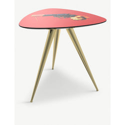 Seletti Revolver wooden side table 48cm