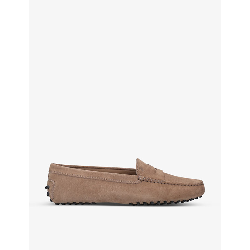 Tods Mocassino penny-bar suede loafers