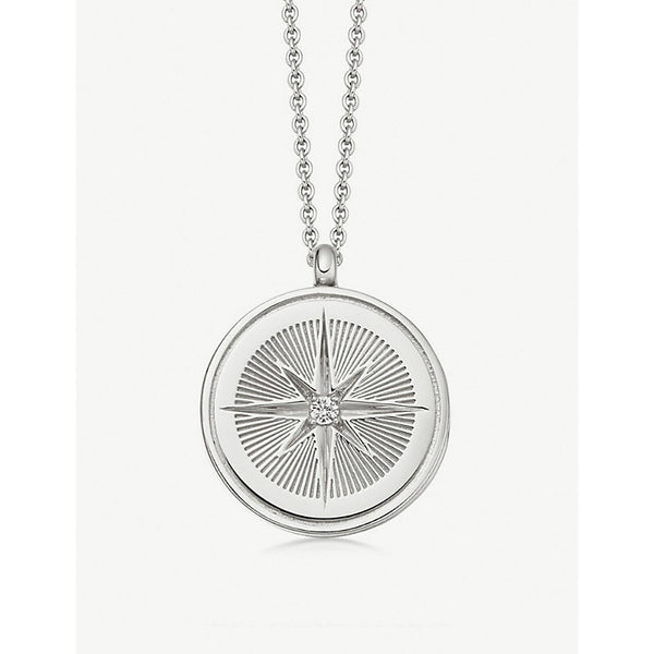 Astley Clarke Celestial Compass sterling silver and sapphire necklace