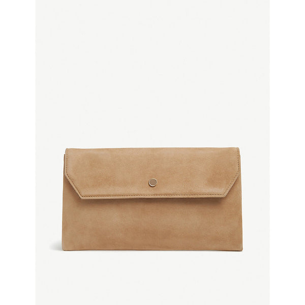 Lk Bennett Dora suede envelope clutch