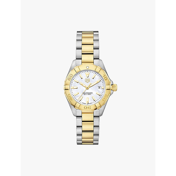 Tag Heuer WBD1420.BB0321 Aquaracer mother-of-pearl and stainless-steel quartz watch