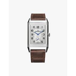 Jaeger-Lecoultre Reverso Duo stainless-steel and leather automatic watch