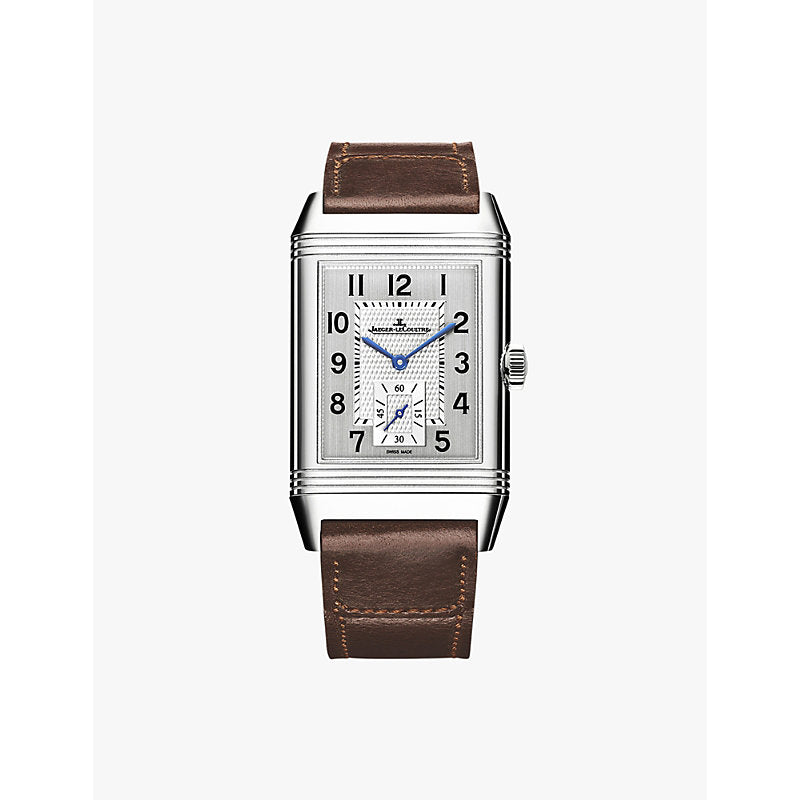 Jaeger-Lecoultre Reverso Duo stainless-steel and leather automatic watch