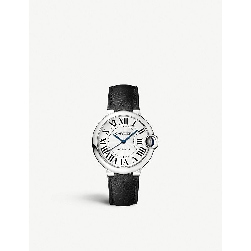 Cartier CRWSBB0036 Ballon Bleu stainless-steel and leather watch