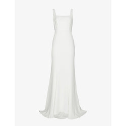  Whistles Mia square-neck crepe wedding gown