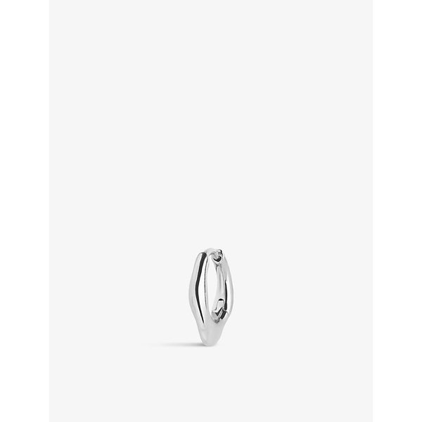  Maria Black Penso huggie silver-toned brass earring