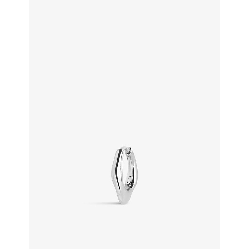  Maria Black Penso huggie silver-toned brass earring