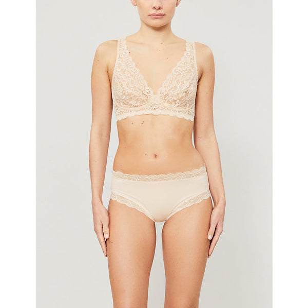  Hanro Moments soft-cup stretch-lace triangle bra