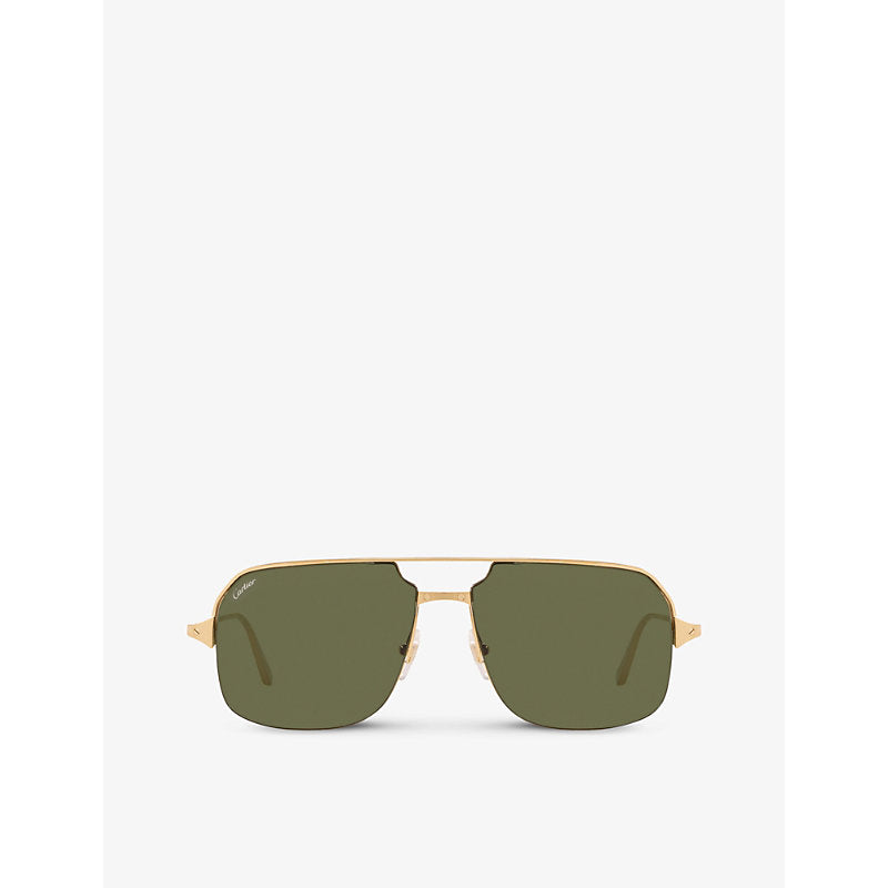  Cartier CT0230S metal and acetate square-frame sunglasses