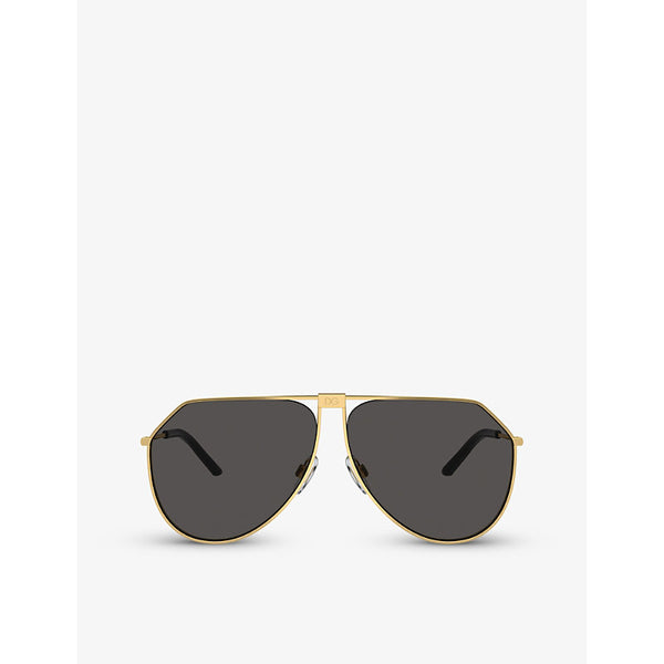  Dolce & Gabbana DG2248 pilot-frame metal sunglasses