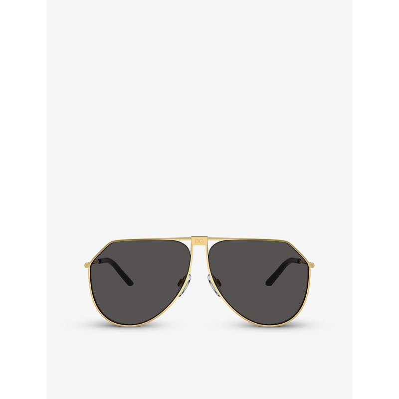  Dolce & Gabbana DG2248 pilot-frame metal sunglasses