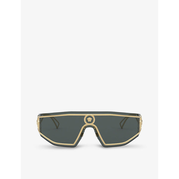  Versace VE2226 wrap-around metal sunglasses