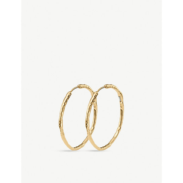 Monica Vinader Siren large 18ct gold-plated hoop earrings