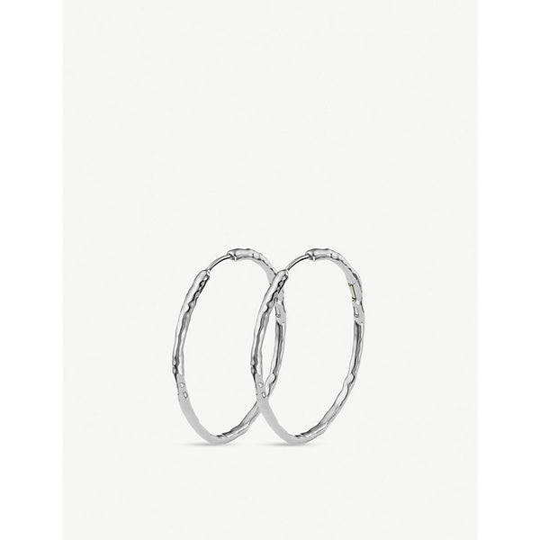 Monica Vinader Siren large sterling silver hoop earrings