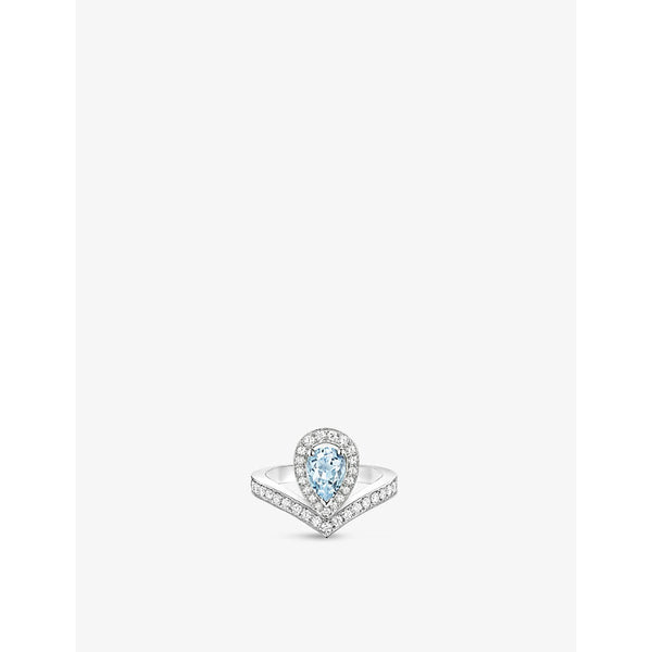 Chaumet Joséphine Aigrette 18ct white-gold, aquamarine and diamond ring