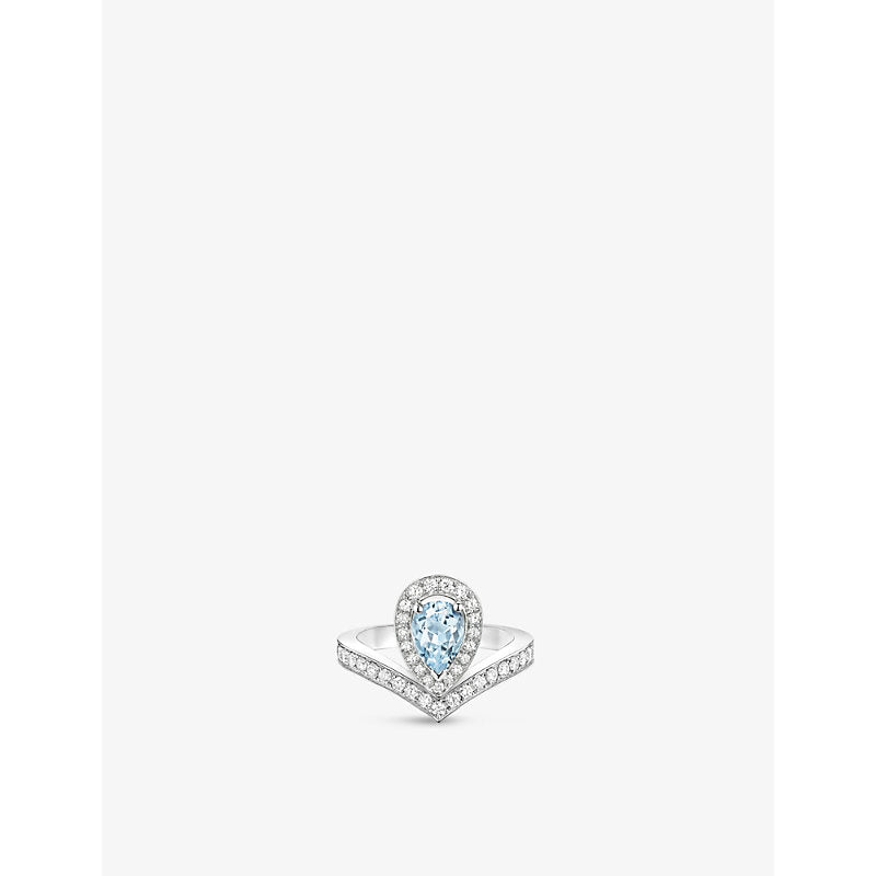 Chaumet Joséphine Aigrette 18ct white-gold, aquamarine and diamond ring