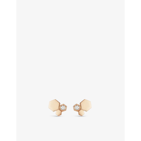 Chaumet Bee My Love 18ct rose-gold and diamond earrings