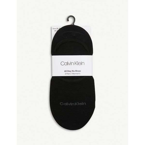 Calvin Klein No-show cotton-blend socks pack of two