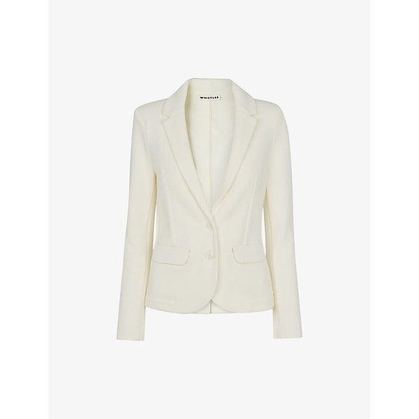 Whistles Single-breasted cotton-jersey jacket | WHISTLES