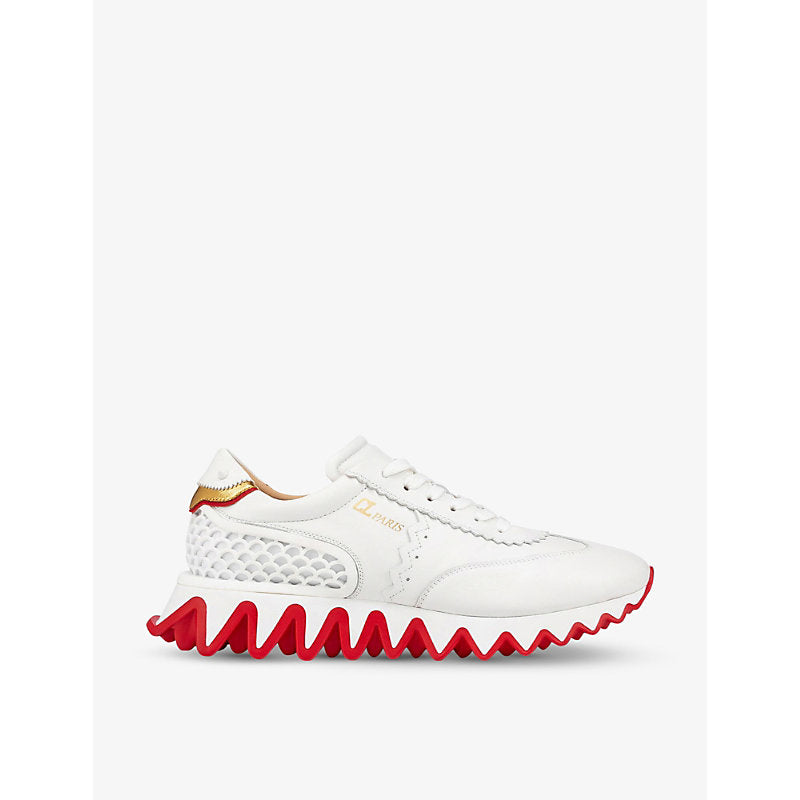 Christian Louboutin Loubishark leather and mesh trainers | Christian Louboutin