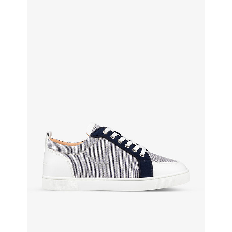 Christian Louboutin Rantulow leather and cotton trainers