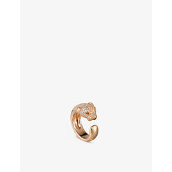 Panthère de Cartier 18ct rose-gold, 1.15ct brilliant-cut diamond, emerald and onyx ring