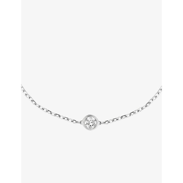 Cartier d'Amour small 18ct white-gold and 0.09ct round-cut diamond bracelet