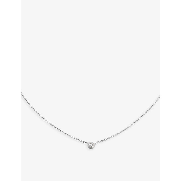 Cartier d'Amour small 18ct white-gold and 0.09ct diamond necklace