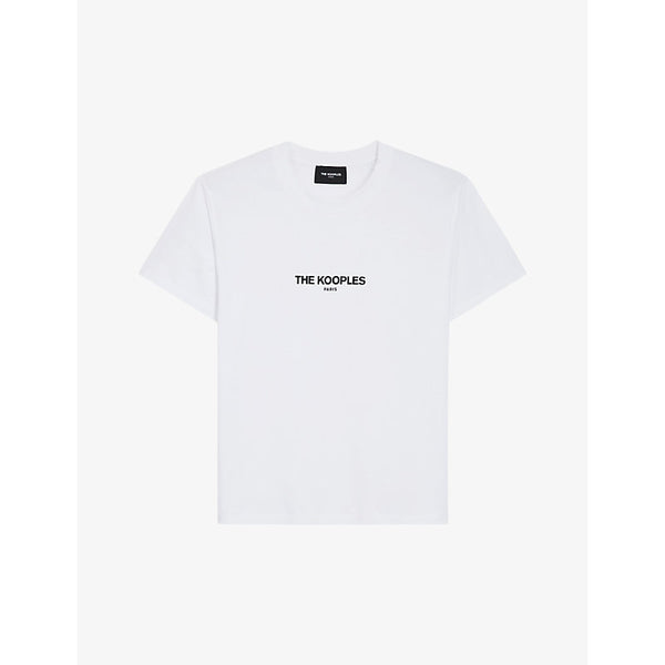 The Kooples Brand-print cotton-jersey T-shirt