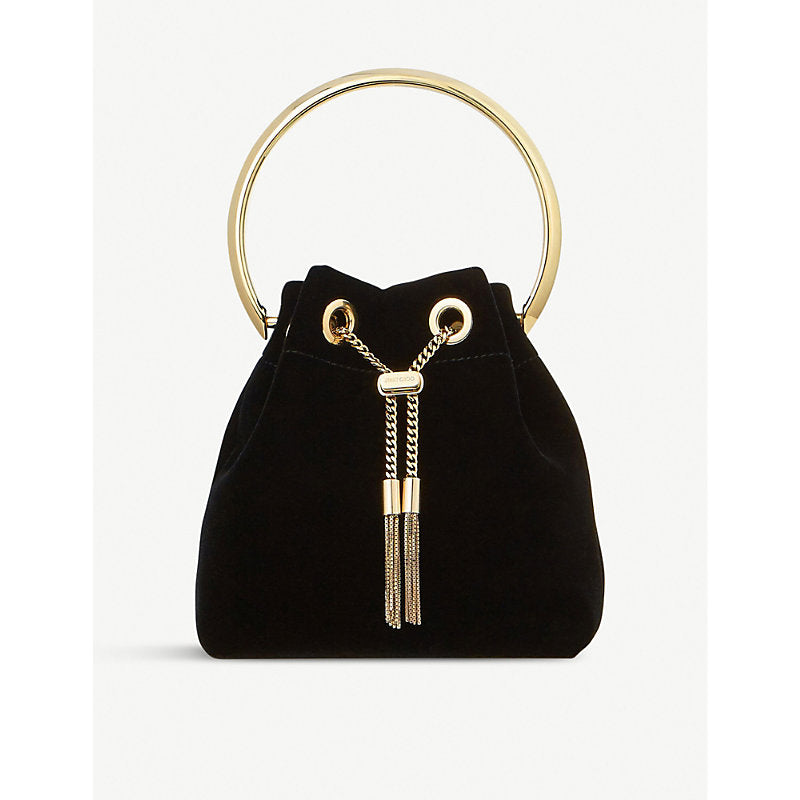  Jimmy Choo Bon Bon velvet top-handle bag