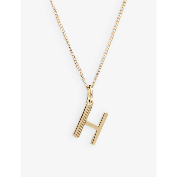 Rachel Jackson Art Deco H Initial 22ct gold-plated sterling silver necklace