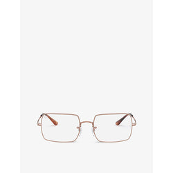  Ray-Ban RX1969V rectangle-frame metal optical glasses