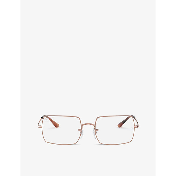  Ray-Ban RX1969V rectangle-frame metal optical glasses