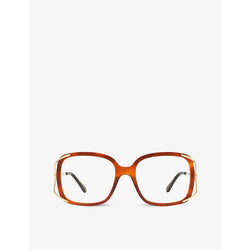  Gucci GG0648O square-frame tortoiseshell optical glasses