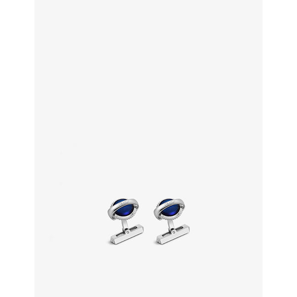 Ballon Bleu de Cartier palladium-plated sterling-silver cufflinks