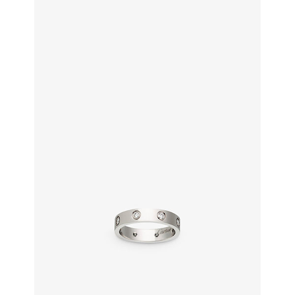 Cartier LOVE 18ct white gold and 8 diamonds wedding band