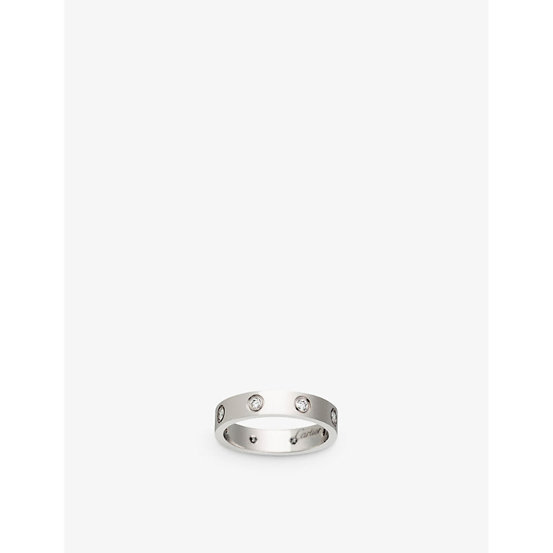 Cartier LOVE 18ct white gold and 8 diamonds wedding band