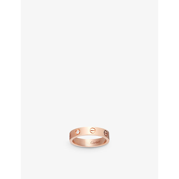 Cartier Mini LOVE 18ct rose gold and 1 diamond wedding band