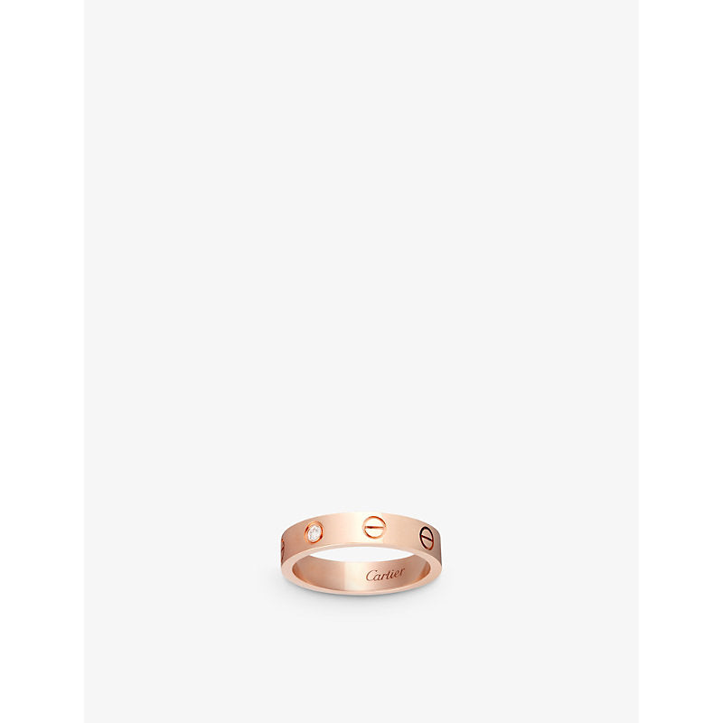 Cartier Mini LOVE 18ct rose gold and 1 diamond wedding band