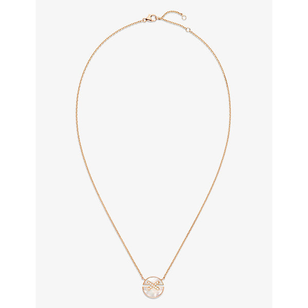 Chaumet Jeux de Liens Harmony small 18ct rose-gold, mother-of-pearl and diamond necklace