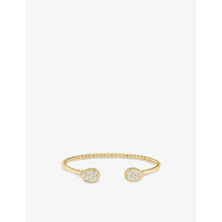 Boucheron Serpent Boh&egrave;me Diamants S 18ct yellow-gold and 0.64ct round diamond bangle